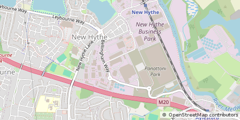 Map of Aylesford, Kent