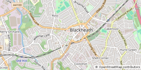Map of Blackheath, West Midlands
