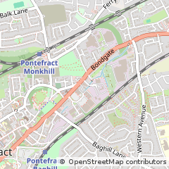 Map of Pontefract, West Yorkshire