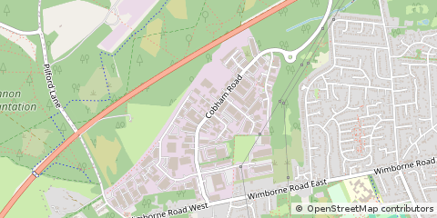 Map of Wimborne, Dorset