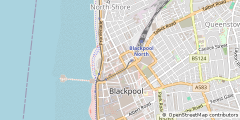 Map of Blackpool, Lancashire