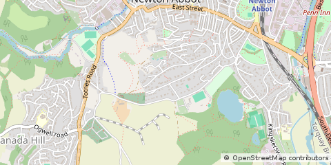 Map of Newton Abbot, Devon