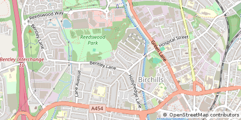 Map of Walsall, West Midlands