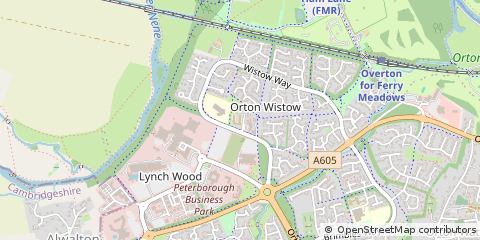 Map of Peterborough, Cambridgeshire