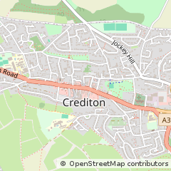 Map of Crediton, Devon