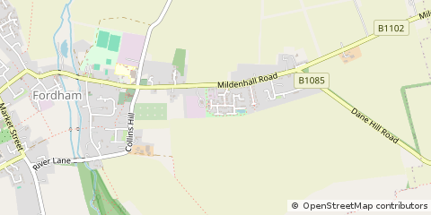 Map of Fordham, Cambridgeshire