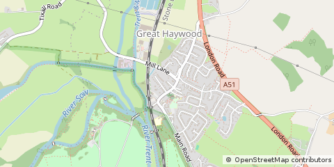 Map of Stafford, Staffordshire