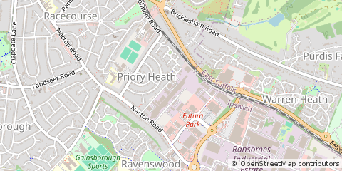 Map of Ipswich, Suffolk