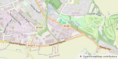 Map of Haverhill, Suffolk