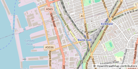 Map of Liverpool, Merseyside
