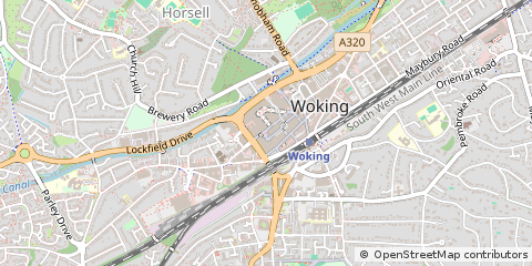 Map of Woking, Surrey