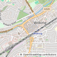 Map of Woking, Surrey