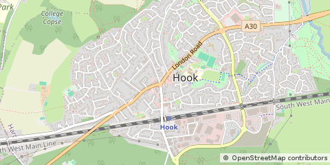 Map of Hook, Hampshire