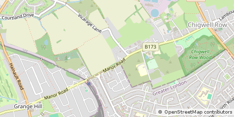 Map of Chigwell, Gloucestershire
