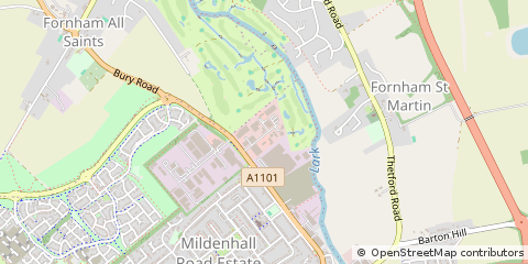 Map of Bury ST. Edmunds, Suffolk