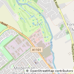 Map of Bury ST. Edmunds, Suffolk