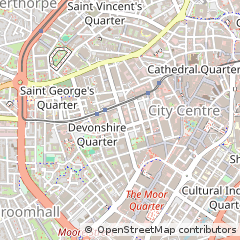 Map of Sheffield