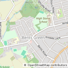 Map of Sheffield, South Yorkshire