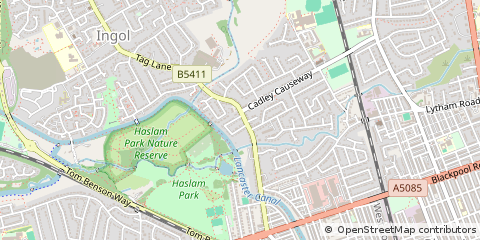 Map of Preston, Lancashire