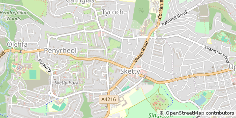 Map of Swansea