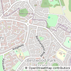 Map of Bestwood Park, Nottingham