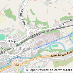 Map of Huddersfield, West Yorkshire