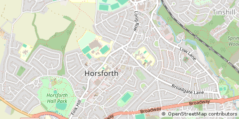 Map of Leeds, West Yorkshire