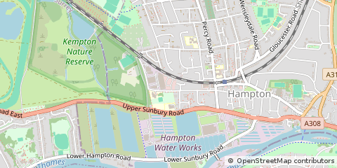 Map of Hampton, Middlesex