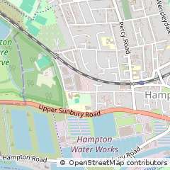 Map of Hampton, Middlesex