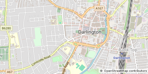 Map of Darlington