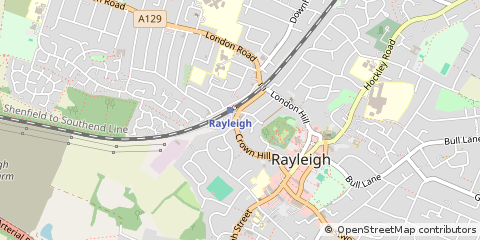 Map of Rayleigh, Essex