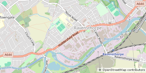 Map of Dewsbury, West Yorkshire