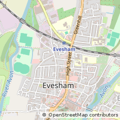 Map of Evesham, Worcestershire