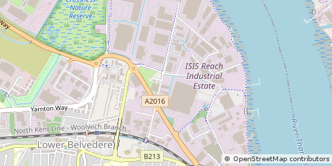 Map of Belvedere, Kent
