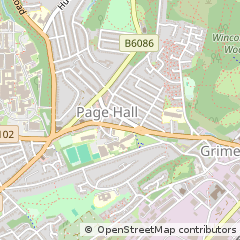 Map of Sheffield, South Yorkshire
