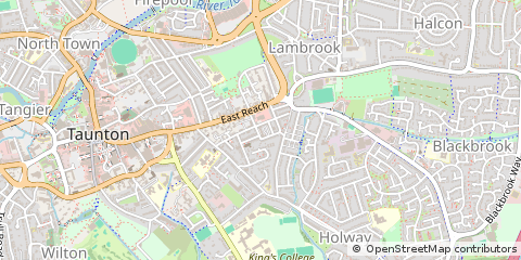Map of Taunton, Somerset