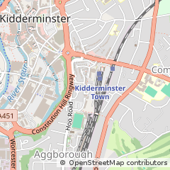 Map of Kidderminster, Worcestershire