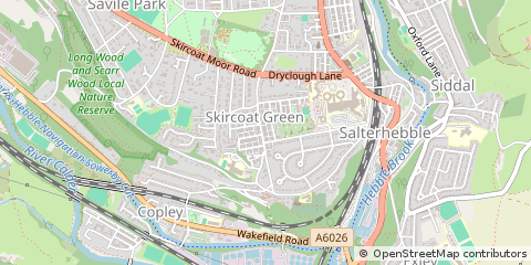 Map of Halifax, West Yorkshire