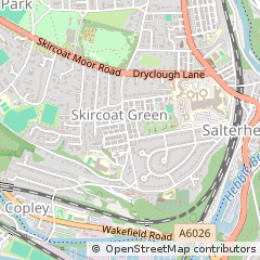 Map of Halifax, West Yorkshire