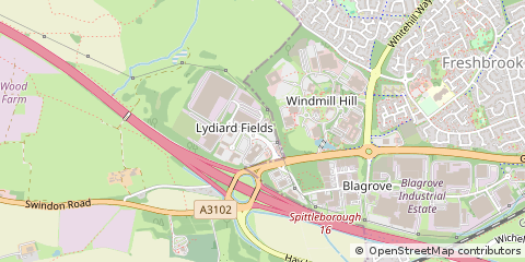 Map of Swindon
