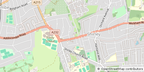 Map of Croydon, Surrey