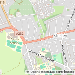 Map of Croydon, Surrey