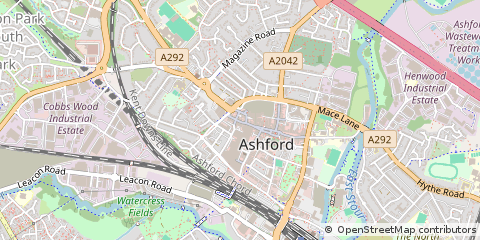 Map of Ashford, Kent