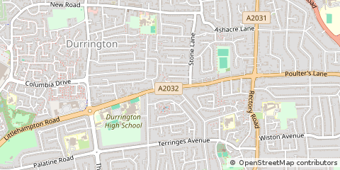 Map of Worthing, West Sussex