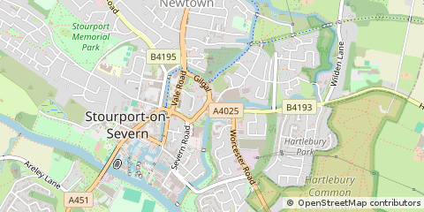 Map of Stourport-on-Severn