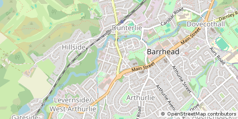 Map of Barrhead, East Renfrerwshire