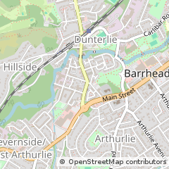 Map of Barrhead, East Renfrerwshire