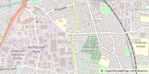 Map of Leamington SPA, Warwickshire
