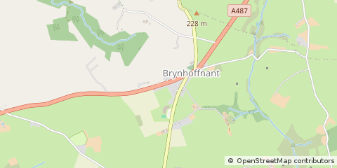 Map of Llandysul, Ceredigion