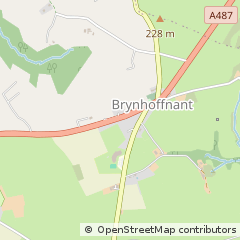 Map of Llandysul, Ceredigion
